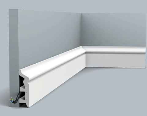 Orac Decor Плинтус из дюрополимера с кабель-каналом SX122